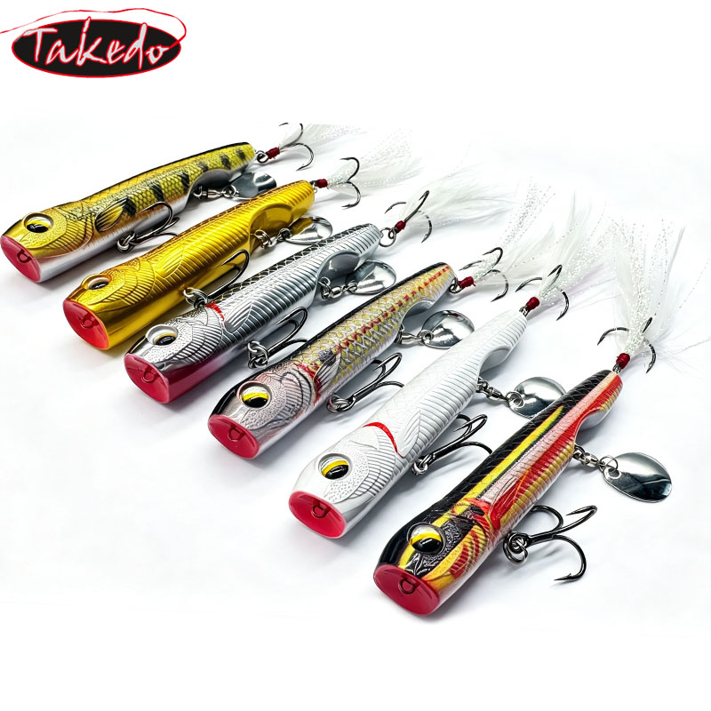 타케도 10G 탑워터 포퍼 낚시 루어 하드베이트 베어링 - Fishing Hook Treble 리뷰 및 가격